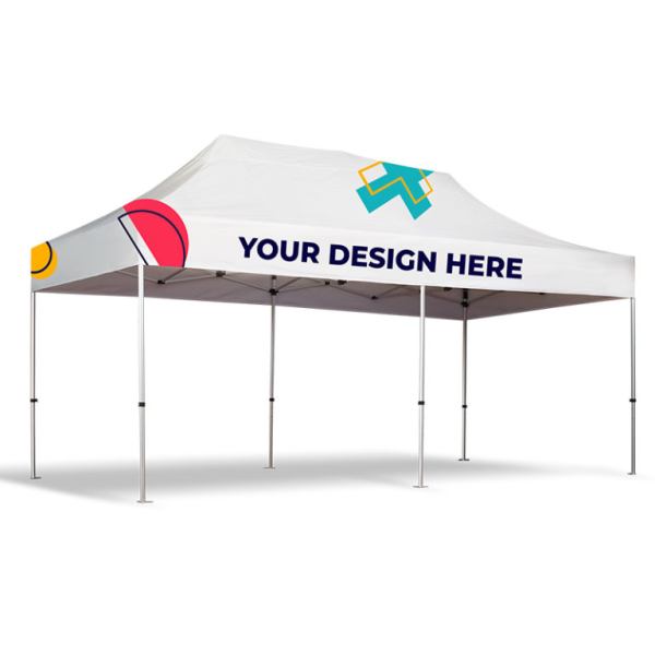 Custom printed gazebo 3x6 m, foldable, with waterproof roof